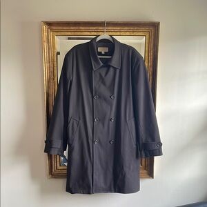 Men's Black Double-Breasted Coat